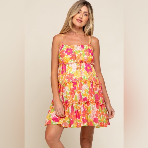 Pinkblush Dresses & Skirts - Pinkblush floral chiffon dress nwot